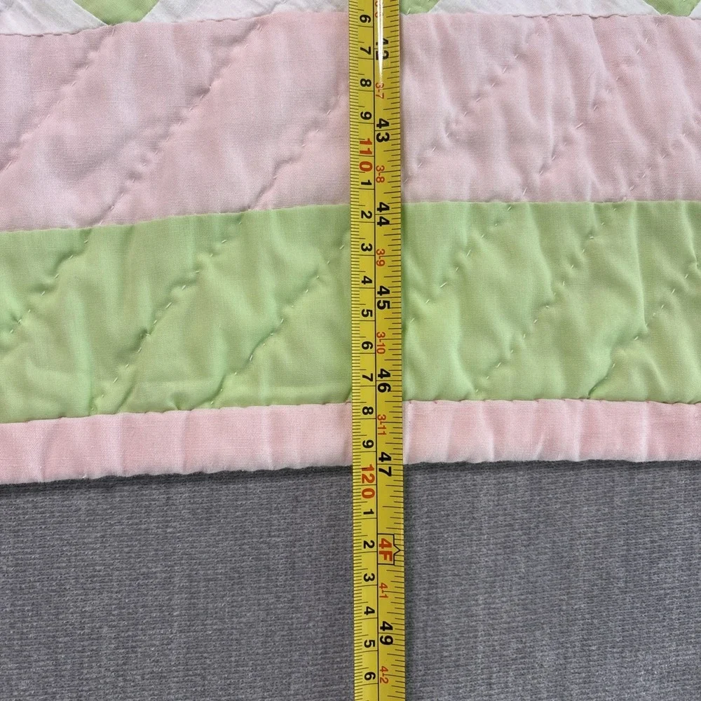 VTG Handmade Baby Quilt 37X 47